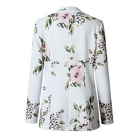 Sanbonepd Office Cardigan Coat Streetwear HOP Women Rever Ispis Dugih rukava Trend zimska odijelo Jaknu