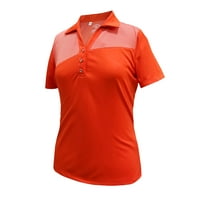 Monterey Club Ženski gem Stripe Contrast Block Golf polo majica # 2464