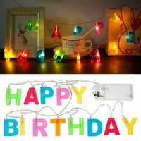 Sretan rođendan LED svjetla Višebojna LED slova Svjetla su LED bajke za rođendanske zabave viseći ukrase