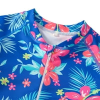 Djevojke dugih rukava cvjetno tiskanje plaža kupaći odijelo djevojke kupaće kostimi kupaće kostim kupaćim kostimima 10-12
