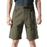 Lilgiuy muške pamučne kratke hlače Muški multi-džepni kratki kratke hlače za brzo sušenje na četverostrukim