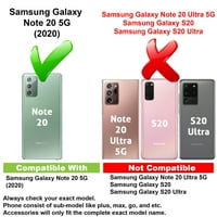 Vibecover tanak futrola kompatibilna za Samsung Galaxy Note 5g ,, Ukupna zaštitna zaštita Fle TPU, viza