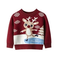 Dječji božićni ekran snježne pahulje Ispis pulover džemper xmat pleteža za dječake i djevojke