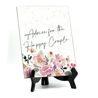 Savjeti za sretan par za par za par sa cvjetnim akvarelom