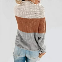 Hupta džemperi za žene s ramena džemper casual pleteni pulover sa dugim rukavima