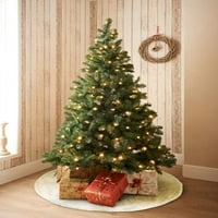 Božićne pokrivač s bijelim plišanim božićnim drvcem pokrivač okruglo božićno stablo jastuk za božićne