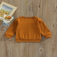 Dojenčad za djecu Dječji duks pisma s tiskanim pulover s dugim rukavima The Weurps na vrhu odjeće za odjeću za odjeću