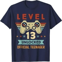 Razina otključana Službeni tinejdžer 13. rođendan Gamer bday majica