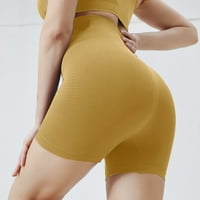 Puntoco Plus Veličina veličine Ženske oblikovanje kratkih hlača prozračna tkanina Stvara u obliku jedinstvenog obnavljanja vlakana za žene Žuta besplatna veličina