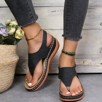 Ženske sandale Papuče Dame Flip-Flops Wedge Heel Flip Flops Arch Podrška Ljetna povremena ženske cipele veličine 6