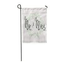 Zelena cvjetna za vjenčanje MR i slova osjetljive vijenac za zastavu od vijenac ukrasna zastava kuće