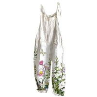 Yubatuo pantalone za žene New Summer Leisure Cvjetni Ležerni Ležerni Labavi struk Ženski stil stila