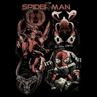 Muška marvel Spider-Man: Nema šanse za dom zli dok se Grip grafički grafički tee crni veliki