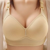 Bežični grudnjak za žene Seniori Udobne bešavne push up Full-Pokriveni grudnjak lagano donje rublje Beige, XL