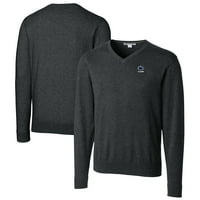 Muški rezač i buck heather charcoal Penn State Nittany Lions Alumni logo Lakemont Tri-Blend V-izrez Duks pulover