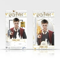 Dizajni glave službeno licencirani Harry Potter čarobnjak kamen i gringotts crest kožne knjige Novčani poklopac poklopac kompatibilan sa Samsung Galaxy S Fe 5g