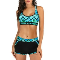 Set Bikini Print kupaći kostimi Digital Beachwebrow Split Ženski kostimi kupaći kostimi za kupaće kostimi