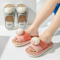 Dječja obuća modne posteljine papuče slatke sartoon Drvene površine unutarnjih dječaka i djevojčica papuče s papučama Toddler veličina 9