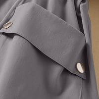Meetotime Zip up dukseve Žene ručke obložene jakne s dugim rukavima prevelizirani kaputi na velikim bojama