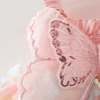 Toddler Baby Girl Butterfly Wings haljina bez rukava Tulle Tutu haljine Kids Ljetni zabava Rođendan Princess suknja