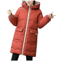 Zimske jakne s jaknom na kapuljaču ženske jakne topli kaput patent zatvarač Deblji kaput džepna odjeća