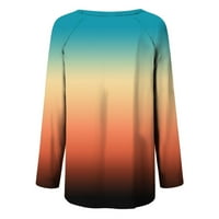 Majice za dugih rukava OALIRRO poliester za žene Geometrijski print Žene Dressy Bluze na vrhu Ležerne