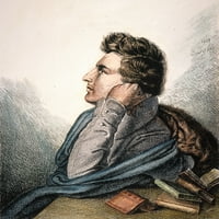 Heinrich Heine. Ngerman pjesnik i kritičar. Etching, 1827, Ludwig Emil Grimm. Poster Print by