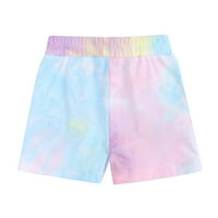 SDJMA Toddler Boys Girls Set Summer Tie-Dye kratkih kratkih rukava Ležerne kućne odjeće