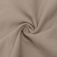 Ernkv Clearence ženske labave osnovne vrhove čvrste teže kratke rukave V izrez pulover slobodno vrijeme u komfil fit trendi odjeću modni ljetni kaki l
