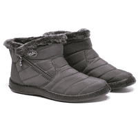 Crocowalk Ženske vodootporne zimske čizme za snijeg Plish-obložen bočni zip gležnjači toplim visokim cipelama