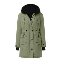 Ležerne jakne za žene plus veličina dnevno zimski kaput rever ovratnik dugih rukava vintage zgušnjava