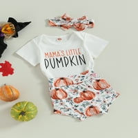 Huakaishijie novorođene djevojke Halloween outfit kratki rukav bodići bodilice za bundeve