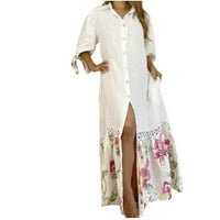 OALIRRO LACE haljine za žene zabave V reznice cvjetne maxi haljine za žene gležanske bijele boje