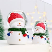 Dengjunhu Christmas Snow Globe Exquisite Slatka stakla Resin Santa Claus Snowman Sning Globe za dom