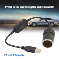 5V USB muški do 12V utičnice za upaljač za cigarete Auto unutrašnjost