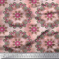 Soimoi Satin Silk tkanina Mandala Kaleidoskop Ispis tkanina sa dvorištem široko