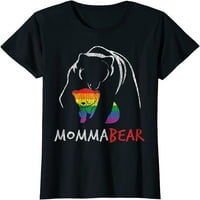 Žene Vintage Rainbow Mama Medvjed zagrljaj Love Podrška roditeljskom Prideu LGBT Ležerne majica