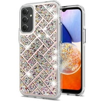 Za Samsung Galaxy A03S Sparkly 3D dizajn Diamond Shoot otporan Zaštitni Bling Rhinestone Hybrid kože,