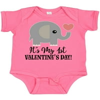 Inktastic 1. dan zaljubljenih DAN BABY ELEPHANT poklon dječak ili dječji dječji bodysuit