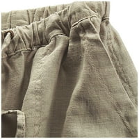 Menshorts Clearence Solid Casual Leisure BIB hlače Covetll sa džepovima Lanene hlače Hlače Duge hlače