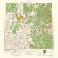 Mapa Topo - Spokane Washington Idaho Montana Quad - USGS - 23. 30. - Matte platno