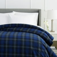 PINZON GRAM PLAID FLANNEL HOVET POKLOPAC - TWIN, PLAJNI PLAĆA - FLDC-BWPL-TW