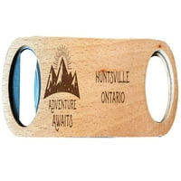 Huntsville Ontario Laserski urezani drveni otvarač za boce Avantura čeka dizajn