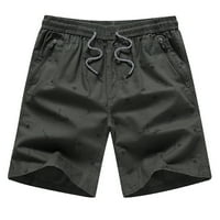 Chueoow ljeto muške kratke hlače za koljena pantalone za pantne pante za džep na plaži Ispis Elastični