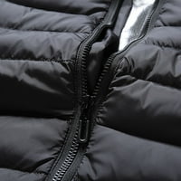 Ecqkame Grijane jakne za žene Zimska topla tanka fit grijana odjeća lagana puna pametnog sa kapuljača s kapuljačom crna crna 3xl