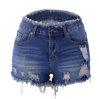 Gacuw Summer Jean Hortsovi za žene Trendy Scring Jean Hrats Up Traper Hotsas Ripped Jeans Casual Loose