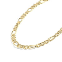 Nakit Atelier Zlatna ogrlica sa ogrlicama - 14K Čvrsti žuto zlato ispunjene figaro lative za žene i