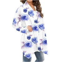 Cardigan za žensku plus veličinu Dressy Moderible cvjetna od tiskanog kardiganske jakne na vrhunsku stranu do 65% popusta