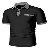 TENMI polo majice za majice mens rever vrat T plane kratki rukav ljetni vrhovi Golf majica Atletski tasteri Pulover crne s