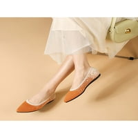 Colisha ženske haljine cipele na ravnim cipelama Udobne cipele Party Lagan balet Pointsy Toe pumpe narančasta 4